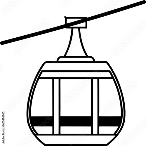 cable car vector illustration