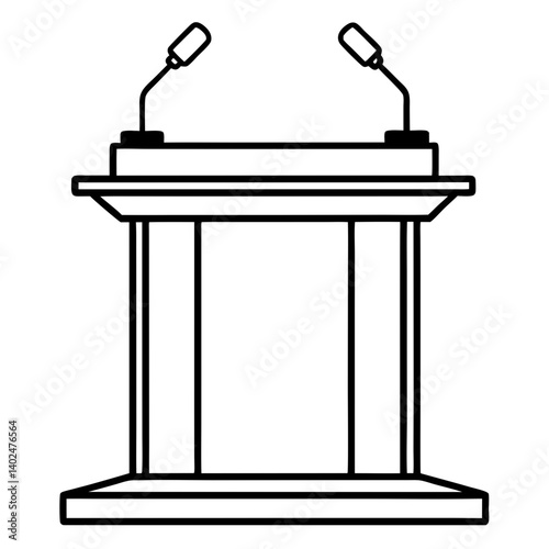 podium with microphone