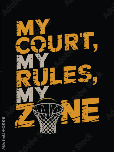 Typography T-Shirt Design based on Basketball