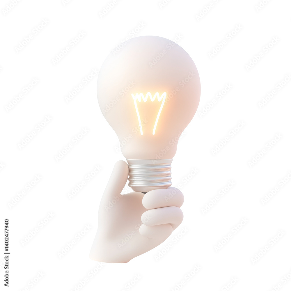 Hand holding glowing light bulb symbolizing creativity and innovative ideas in technology Hand holding glowing light bulb symbolizing creativity and innovative ideas in technology