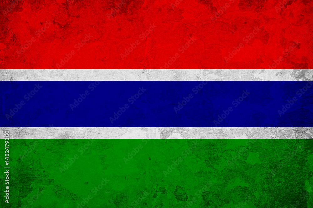Gambia flag grunge style. Silk flag background Gambia flag grunge style. Silk flag background