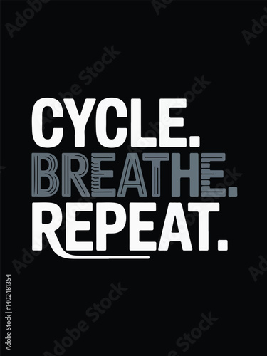 Typography T-Shirt Design based on Cycling