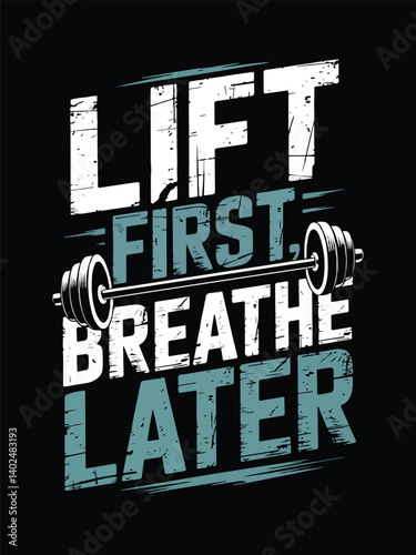 Typography T-Shirt Design based on Gym