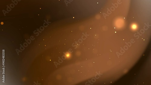 Brown gradient abstract background with soft glowing bokeh particles. Perfect for elegant design, festive themes, presentations, or digital projects requiring a warm and stylish atmosphere.