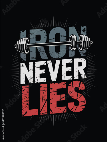Typography T-Shirt Design based on Gym