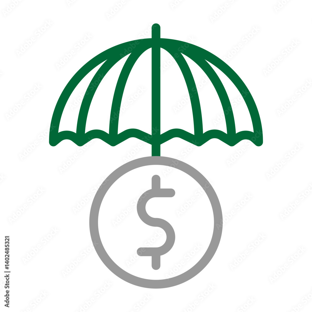 Risk Management Vector Line Dark Green Grey Icon Design Risk Management Vector Line Dark Green Grey Icon Design