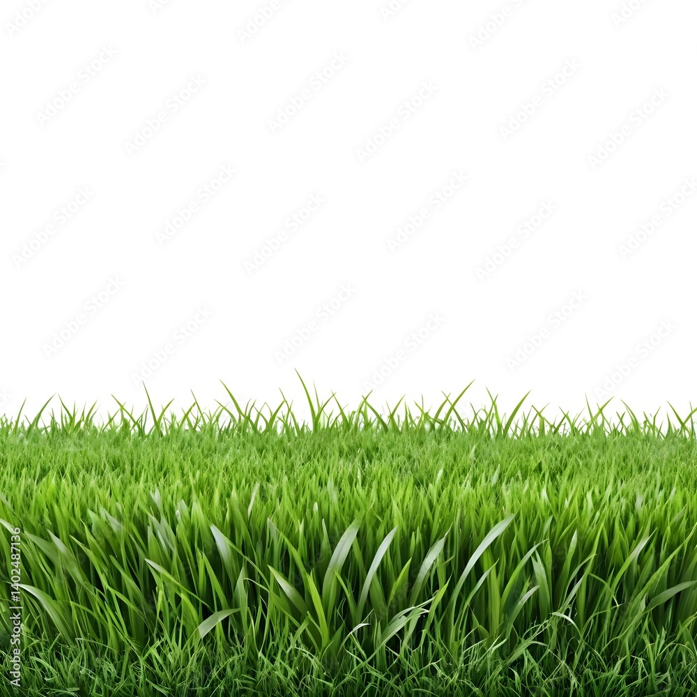Fototapeta premium Lush Green Grass Border