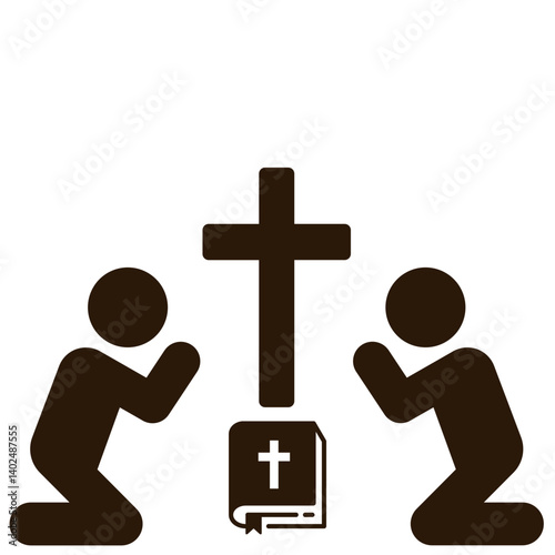 man praying image vector illustration
