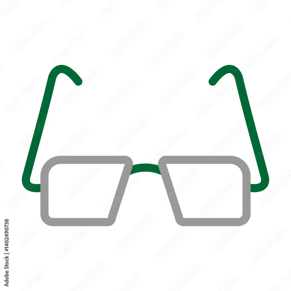Reading Glasses Vector Line Dark Green Grey Icon Design Reading Glasses Vector Line Dark Green Grey Icon Design