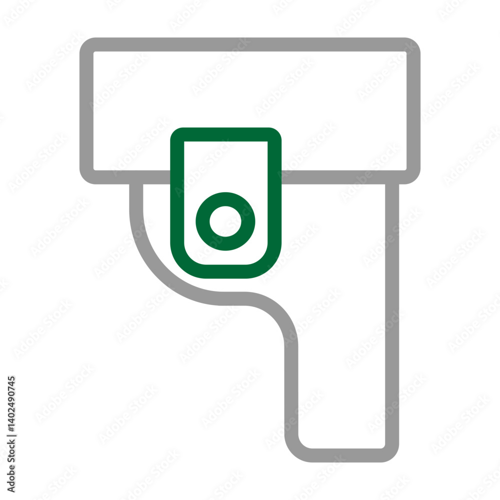 Holster Vector Line Dark Green Grey Icon Design Holster Vector Line Dark Green Grey Icon Design