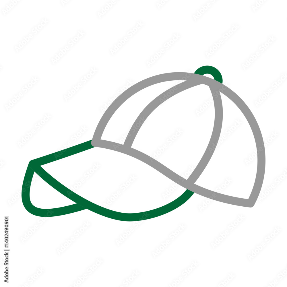 Cap Vector Line Dark Green Grey Icon Design Cap Vector Line Dark Green Grey Icon Design