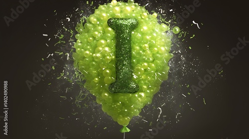 Exploding Balloon Letter I