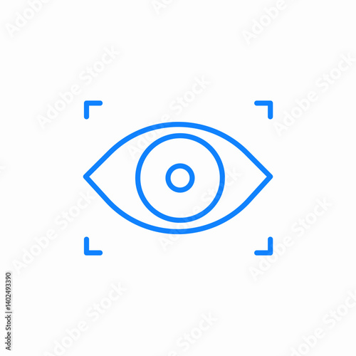 Eye scan icon vector sign