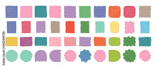 Simple Shape note with Lines and Shadow