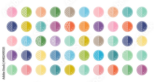 Circle Shape with Pattern Badge