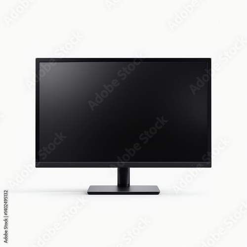 monitor in front of white background photo