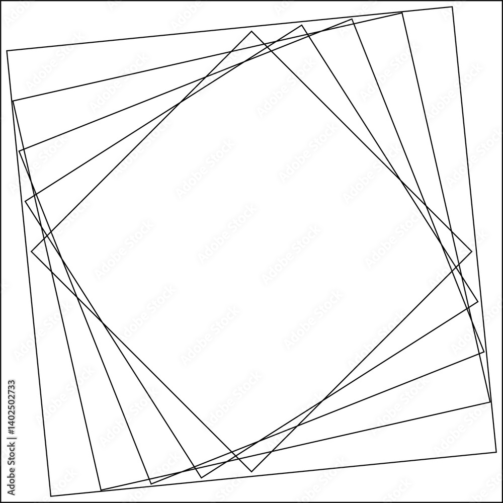 Fototapeta premium Square swirl icon. Geometric element