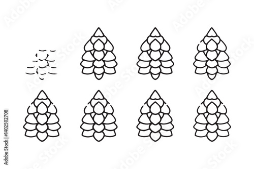 Hops line art