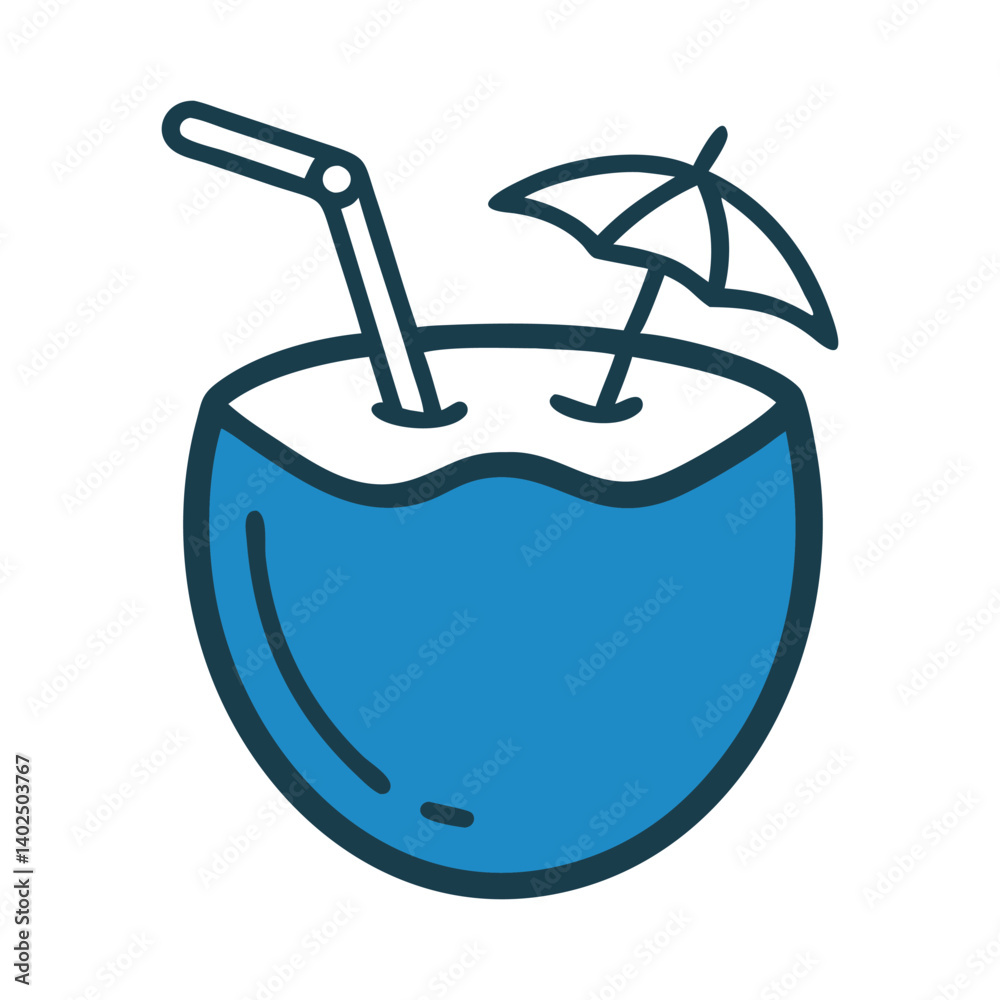Coconut Drink Illustration - Abstract EPS Vector File Illustration Coconut Drink Illustration - Abstract EPS Vector File Illustration