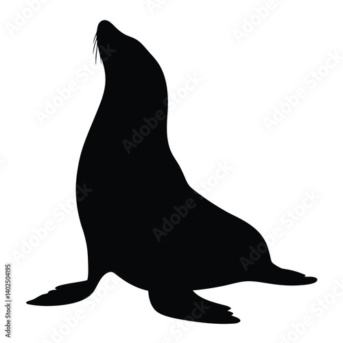 Sea Lion Silhouette – Marine Animal Vector Art