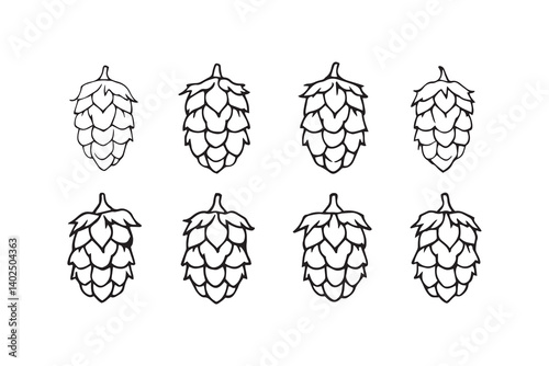 Hops line art