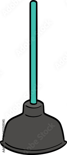 Illustration of toilet rubber pump
