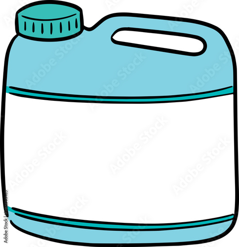 Illustration of toilet cleaning solution bottle
