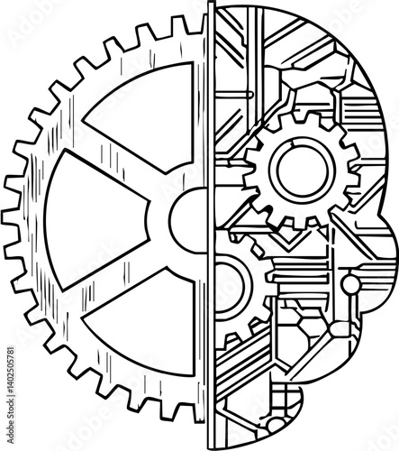 fusion of agentic AI and mechanical elements creates striking design