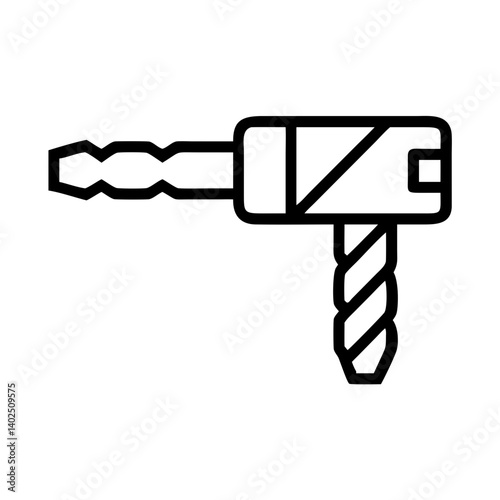 Drill bits icon in minimalistic style on white background