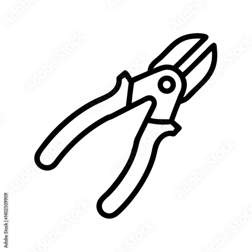 Wire cutter icon illustration on white background