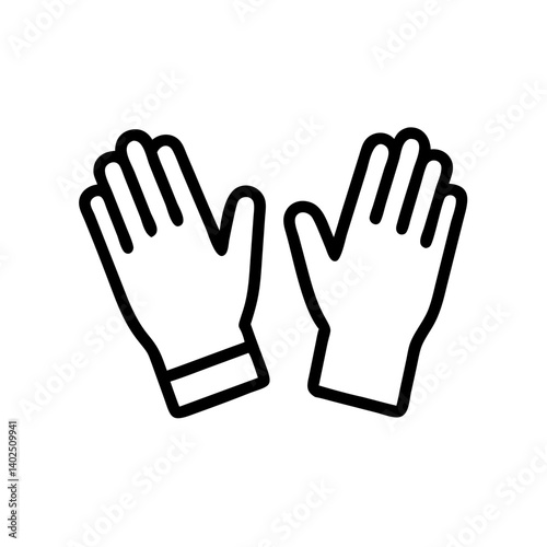 Work gloves icon on white background