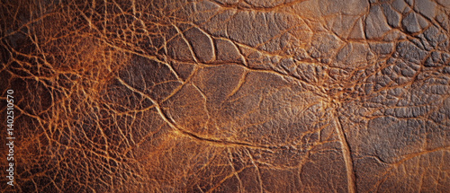 Cracked structured leather modern brown design as background texture