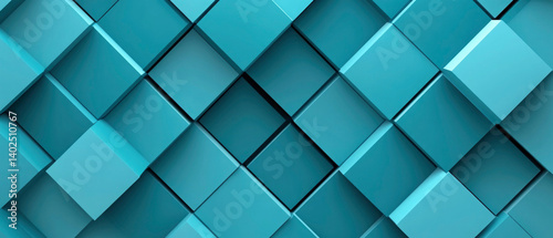 Abstract geometric blue 3d texture wall, with squares and cubes as background, textured wallpaper	
