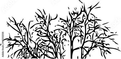 Vector branch collection: nature's simplicity 