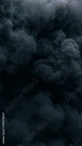 Dark Smoke Clouds Close Up