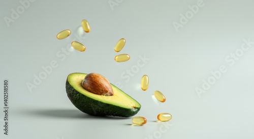 Avocado and omega-3 capsules: health benefits of natural and supplementary nutrition
