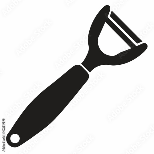 Peeler Silhouette black on White Background