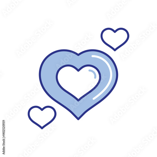 Hearts Icon vector stock illustration