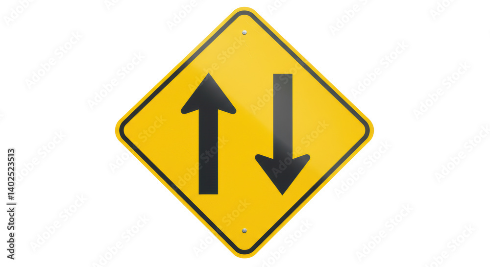 Isolated Two Way Traffic Sign Isolated Two Way Traffic Sign