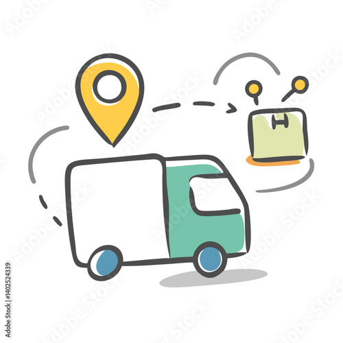 last mile delivery icon, last mile delivery vector illustration-simple illustration of last mile delivery, perfect for last mile delivery logos and icons