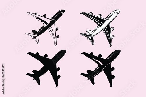vector illustration of airplane