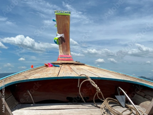 Inside Traditional Thai Longtail Boat