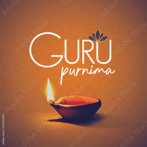 happy guru purnima greeting design. creative vector illustration.
