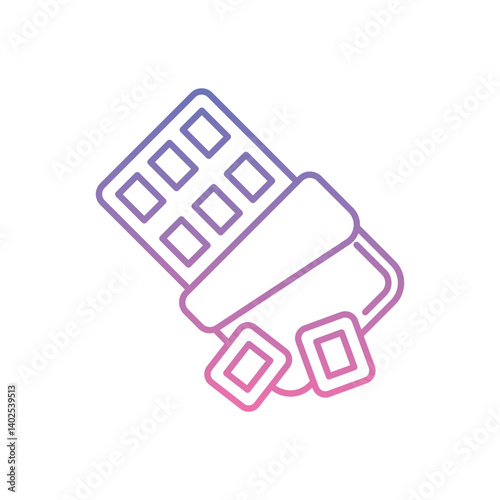 Chocolate Bar Icon vector stock illustration