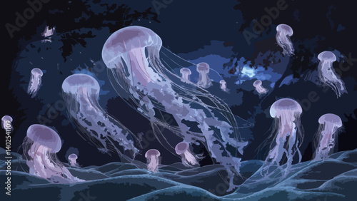 Jellyfish in the forest