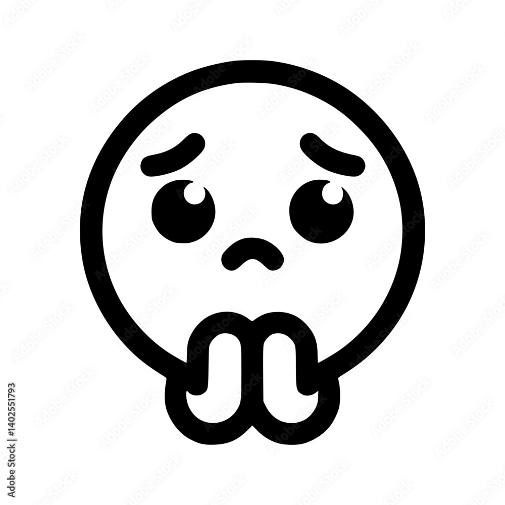 emoji icon expressing pleading and vulnerability emoji icon expressing pleading and vulnerability