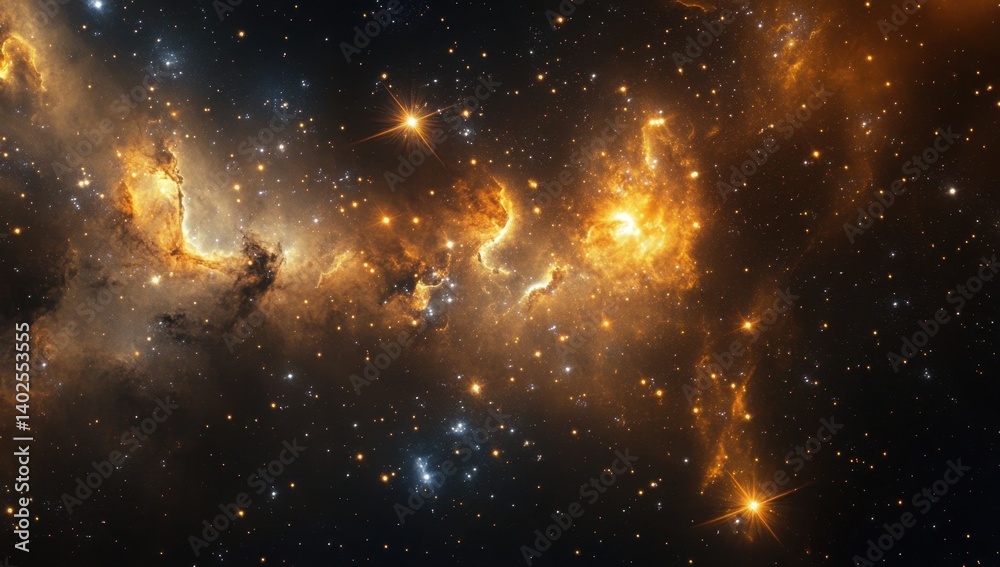 Cosmic nebulae swirling in deep space Cosmic nebulae swirling in deep space
