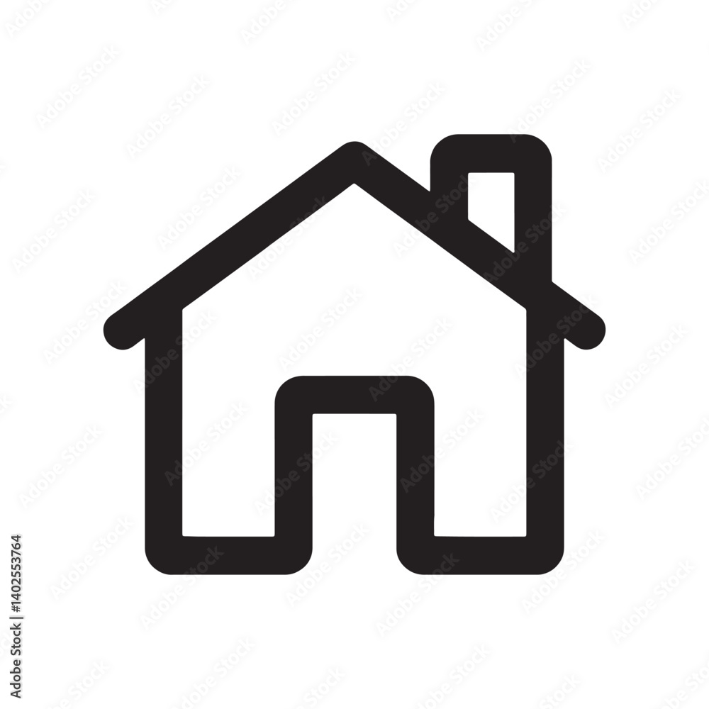 House Icon Representing Home and Real Estate Editable Vector Illustration Isolated on a White Background House Icon Representing Home and Real Estate Editable Vector Illustration Isolated on a White Background
