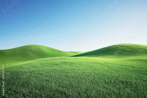 Vibrant green rolling hills