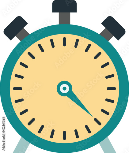 Green Alarm Clock:  A simple, yet effective green alarm clock with a black hand, signifying time management and wake up calls.  The yellow center adds visual interest and complements the green color.